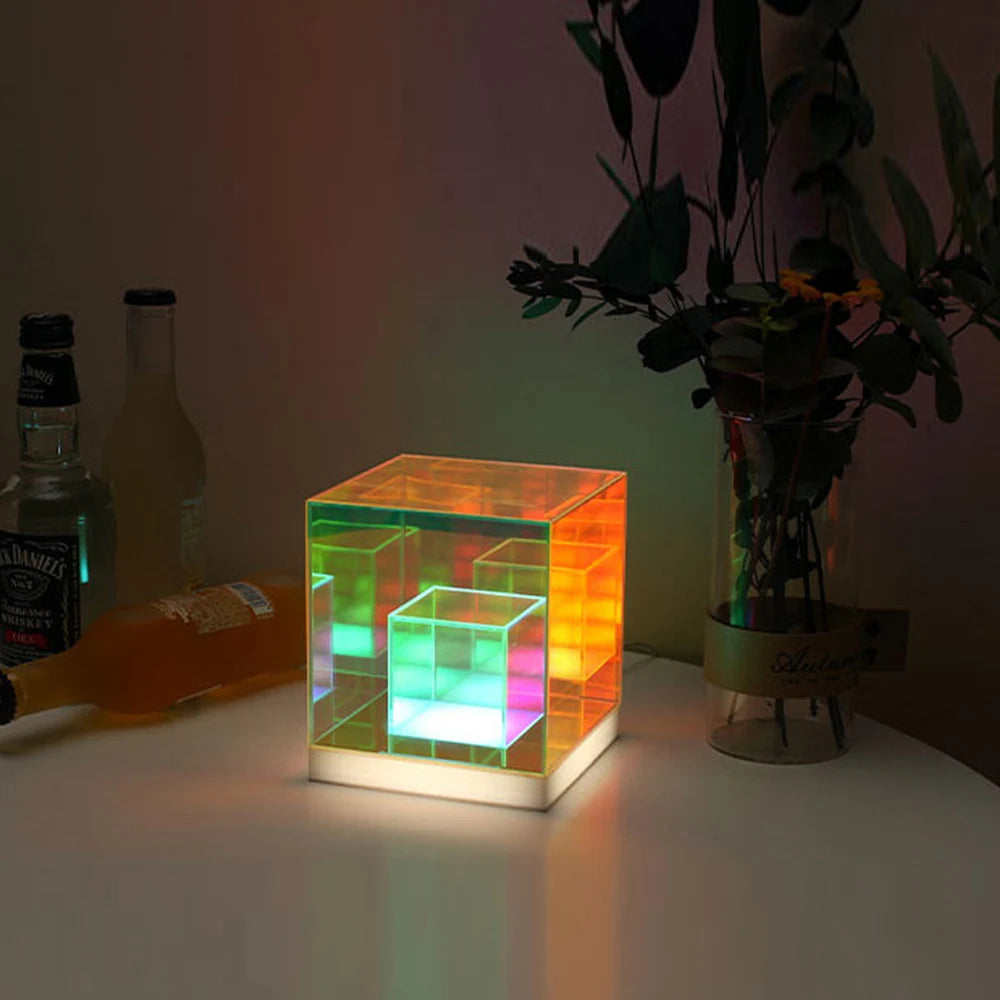 Lampe de chevet cube