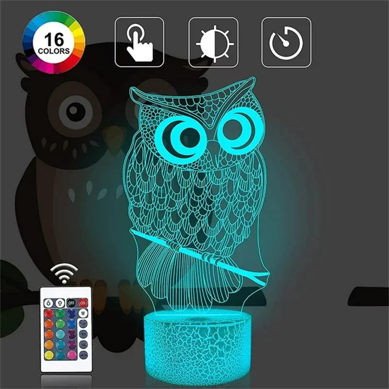 Lampe de chevet hibou