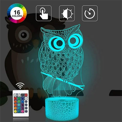 Lampe de chevet hibou