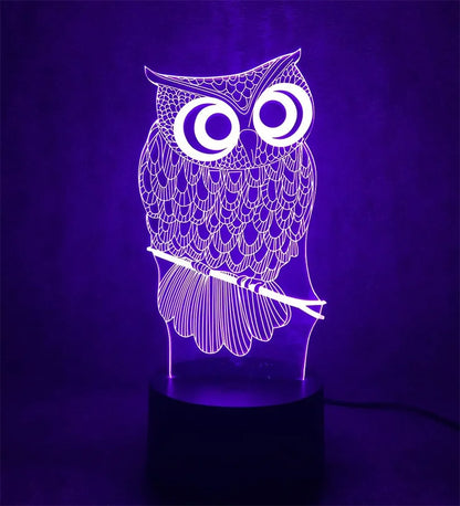 Lampe de chevet hibou