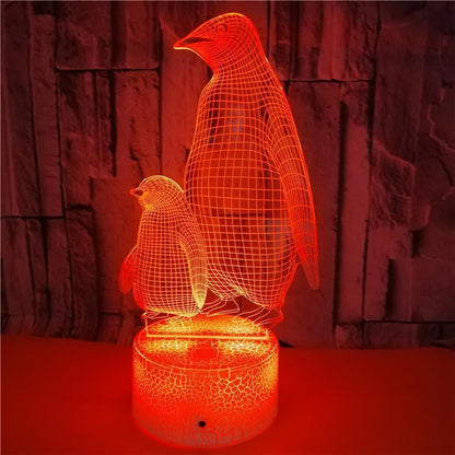 Lampe de chevet pingouin
