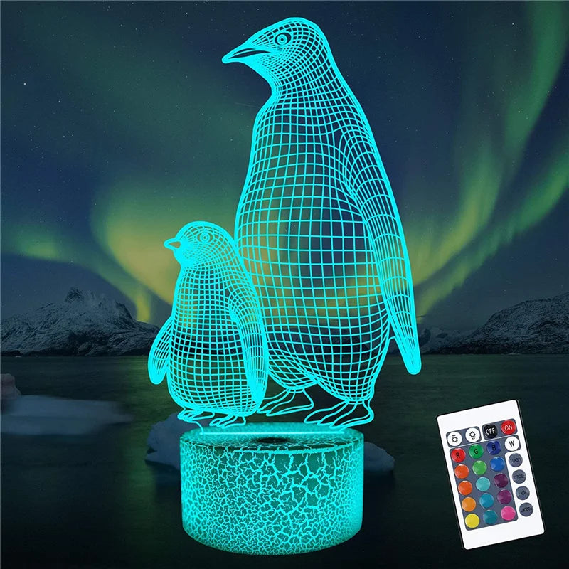 Lampe de chevet pingouin