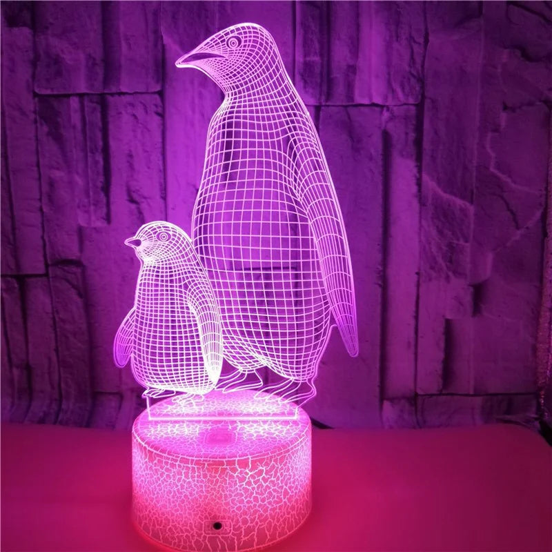 Lampe de chevet pingouin