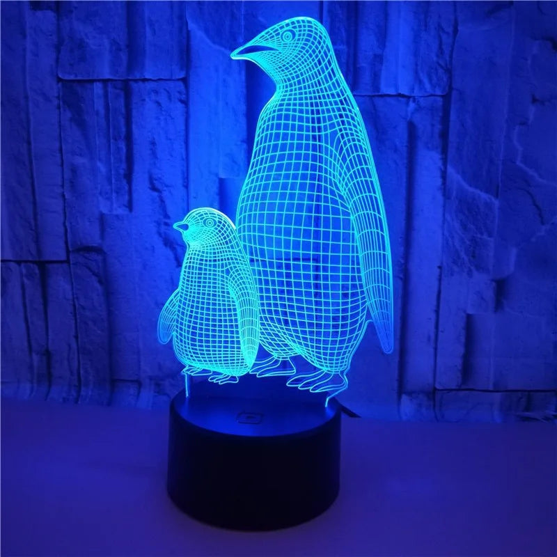 Lampe de chevet pingouin