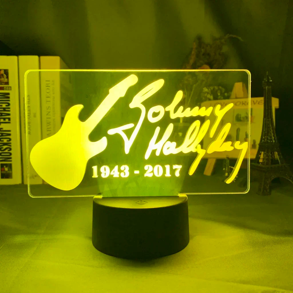 Lampe de chevet Johnny Halliday date