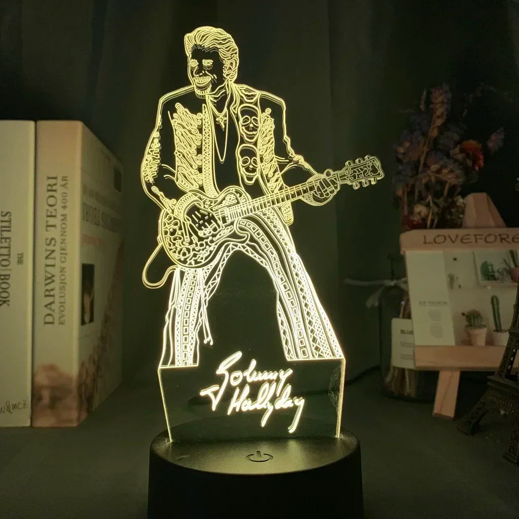Lampe de chevet Johnny Halliday guitare