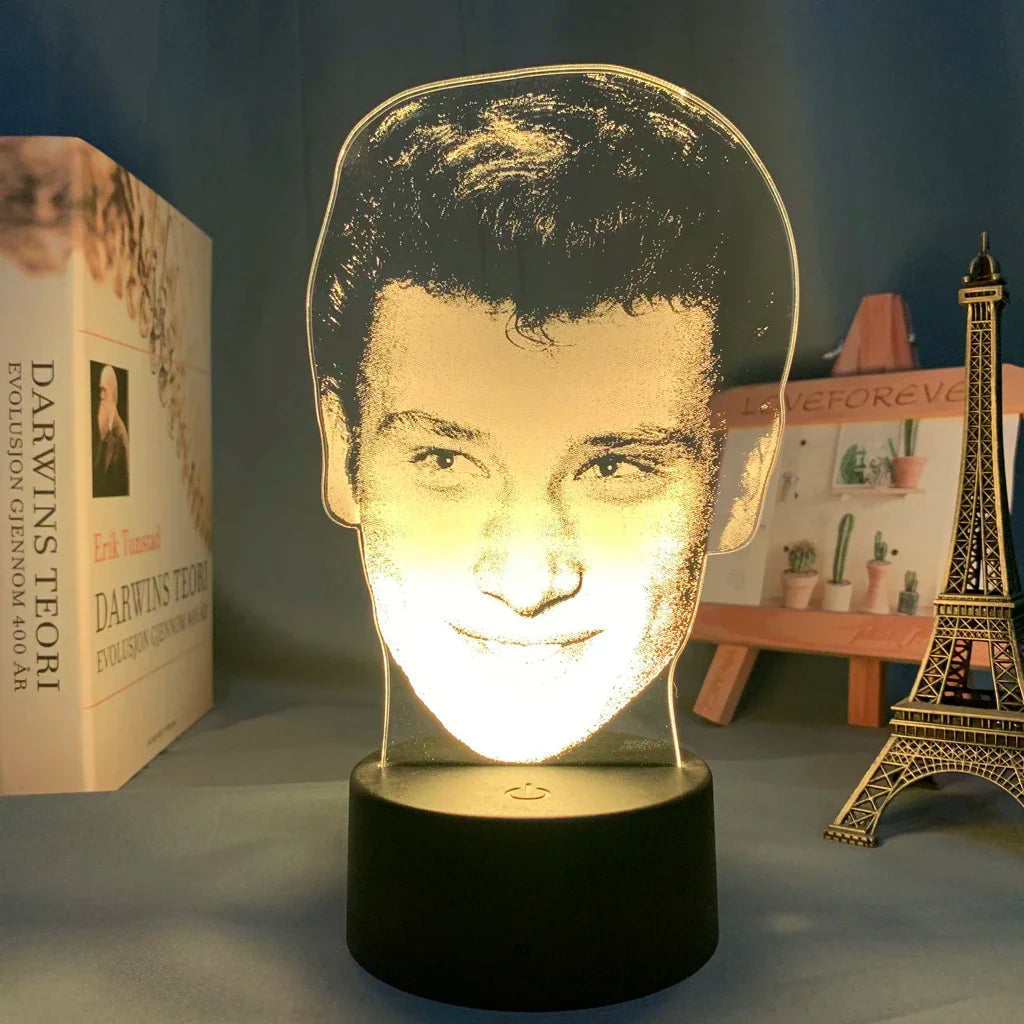 Lampe de chevet Johnny Halliday jeune