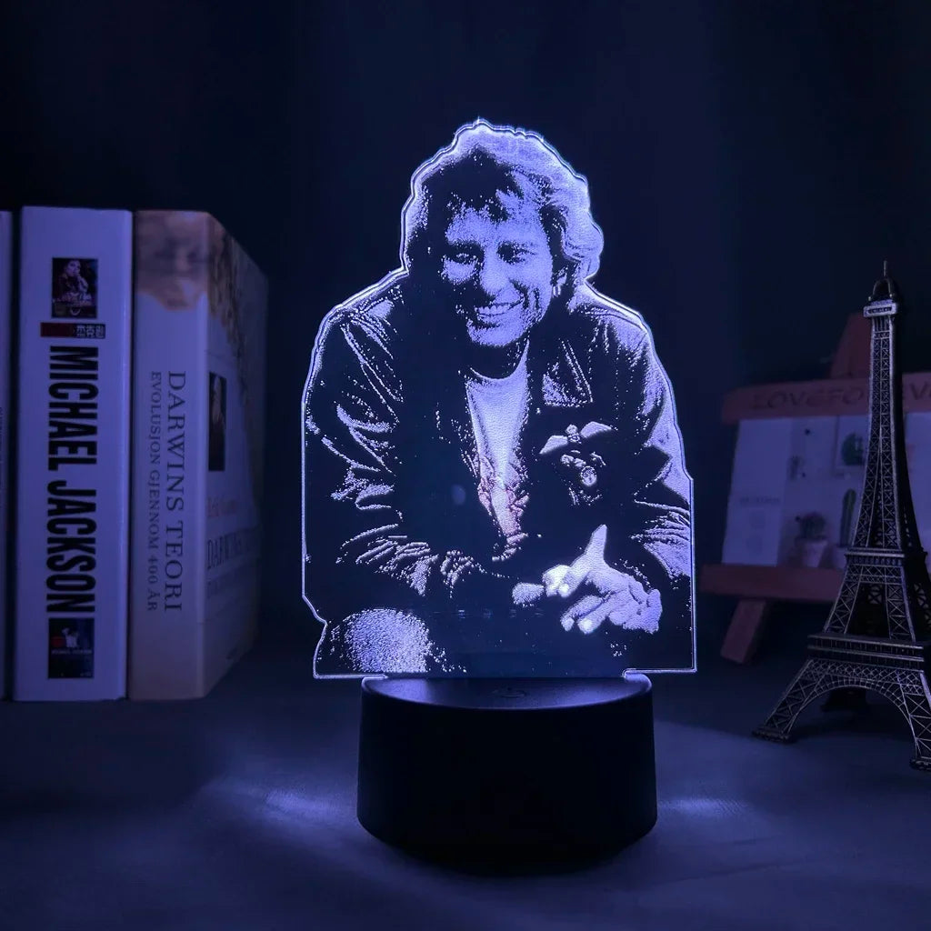 Lampe de chevet Johnny Halliday jeunesse