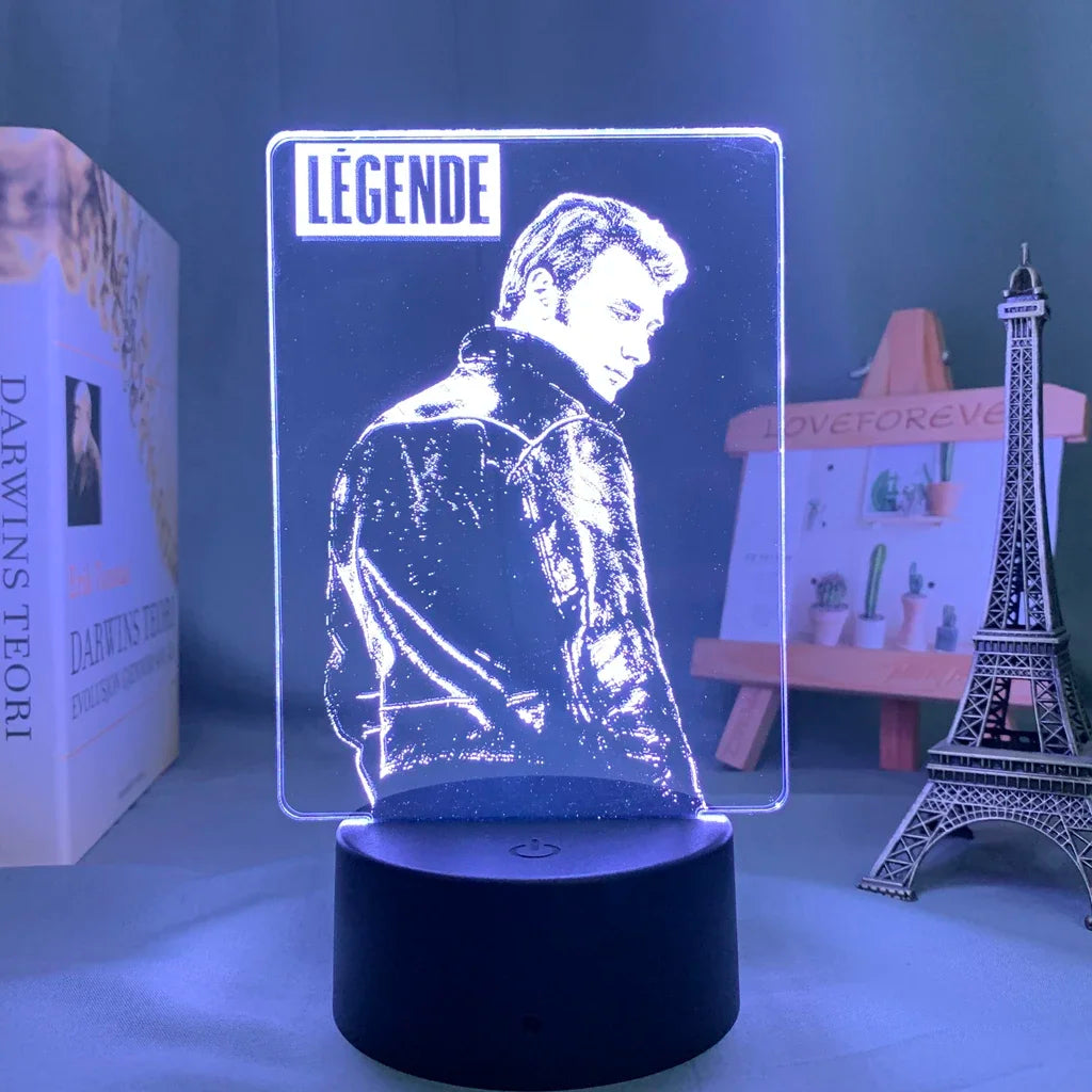 Lampe de chevet Johnny Halliday légende