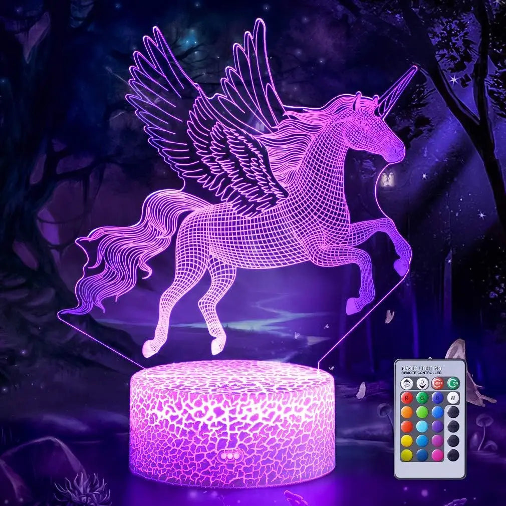 Lampe de chevet Licorne ailes