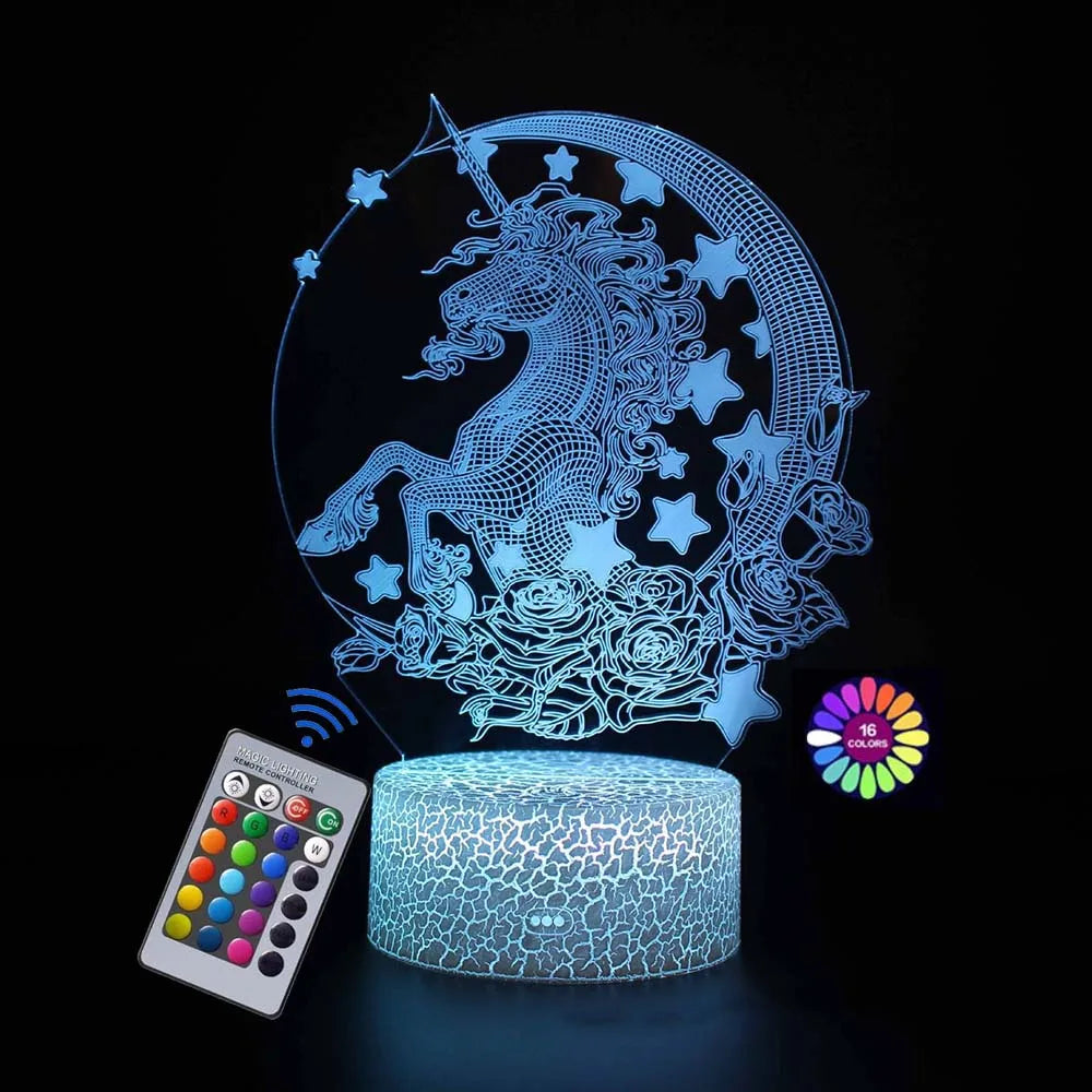 Lampe de chevet Licorne lune