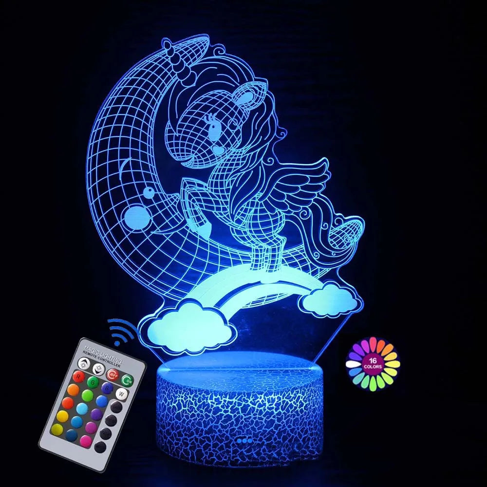 Lampe de chevet Licorne nuage
