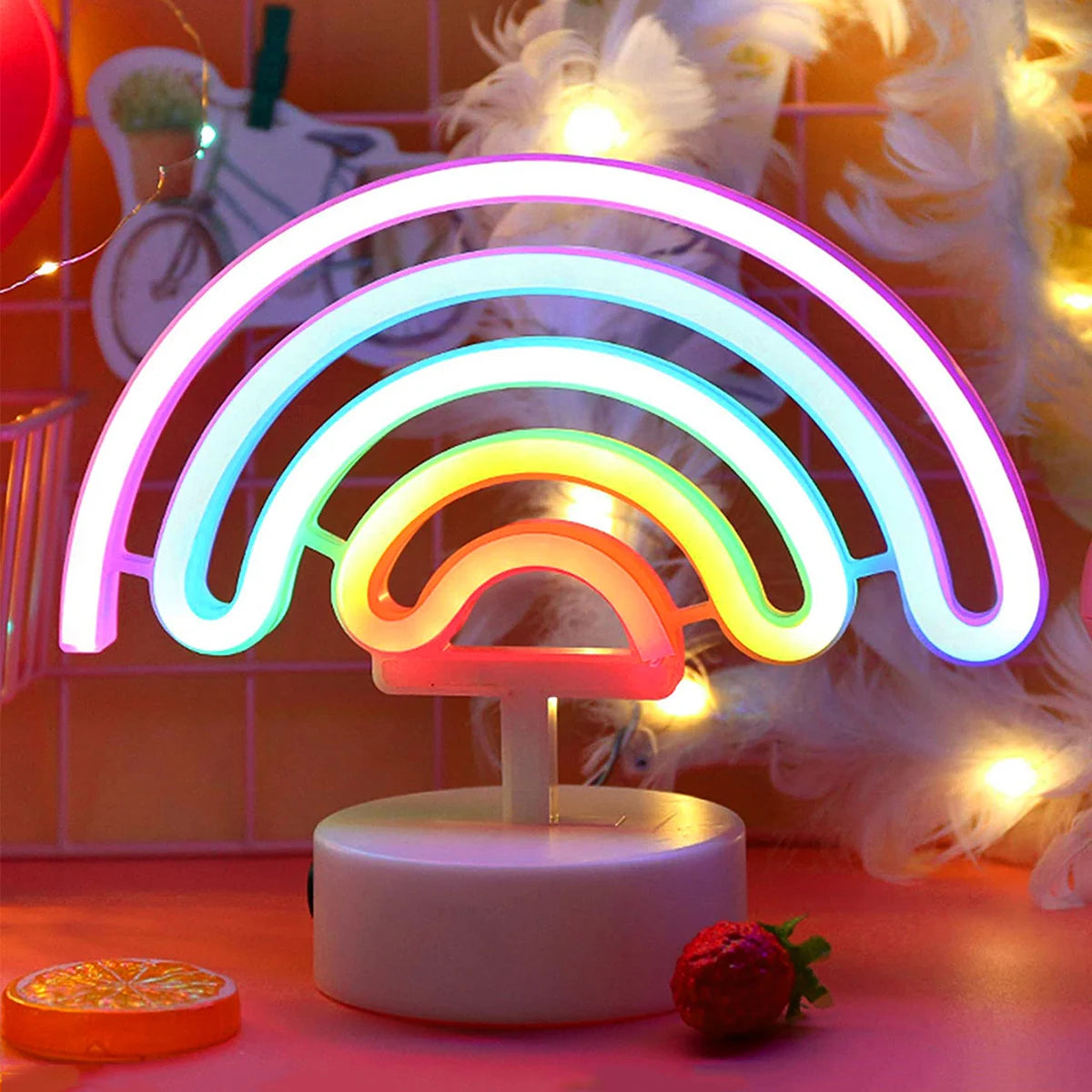Lampe de chevet arc-en-ciel 