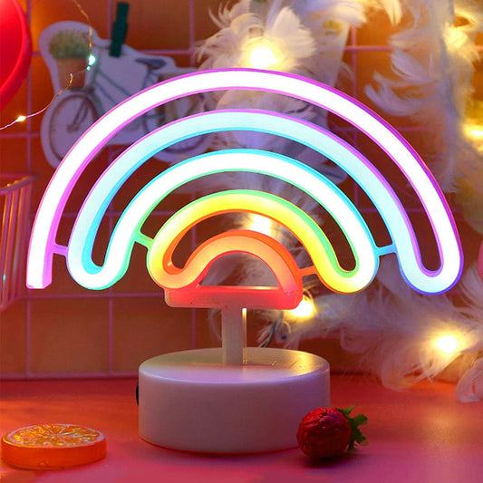 Lampe de chevet arc-en-ciel 