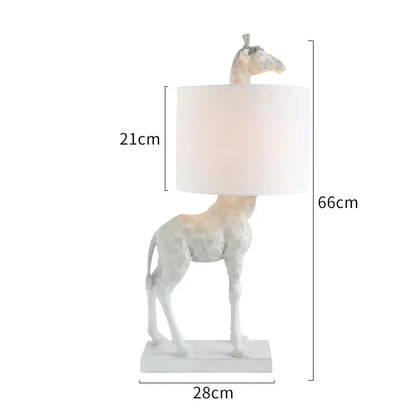 Lampe de chevet girafe blanc 