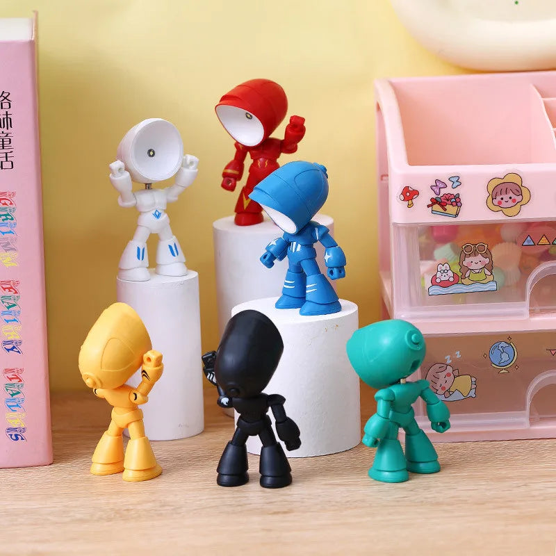 Lampe de chevet mini robot 
