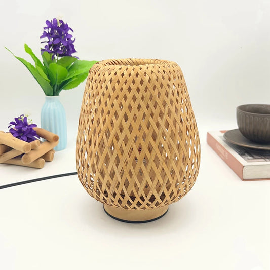 Lampe de chevet osier