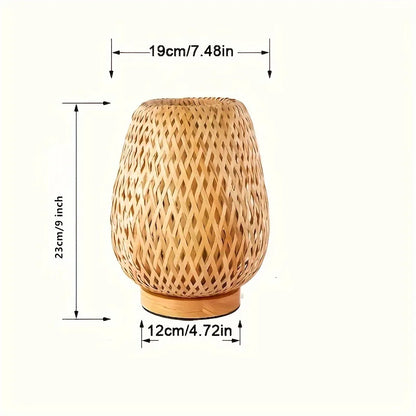 Lampe de chevet en rotin