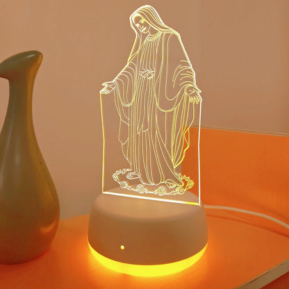 Lampe de chevet vierge marie