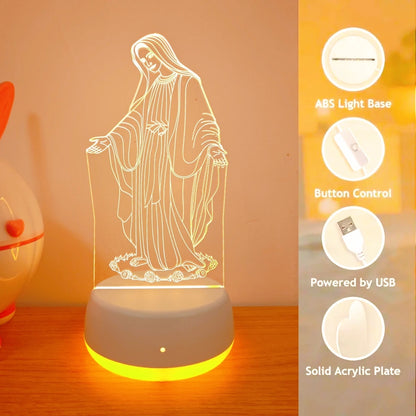 Lampe de chevet vierge marie