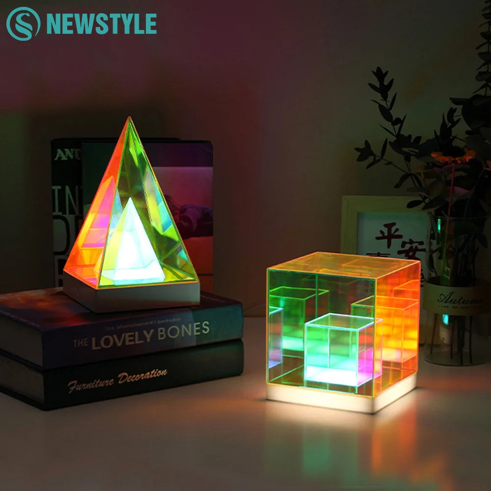 Lampe de chevet cube