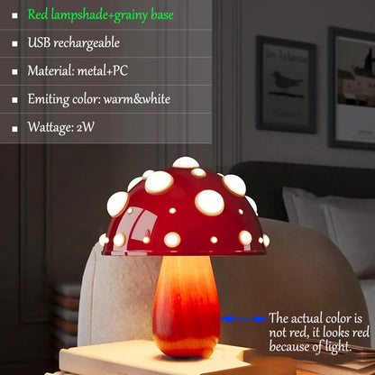 Lampe de chevet champignon