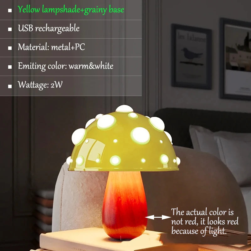 Lampe de chevet champignon