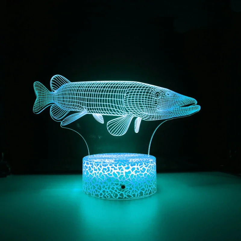 Lampe de chevet poisson
