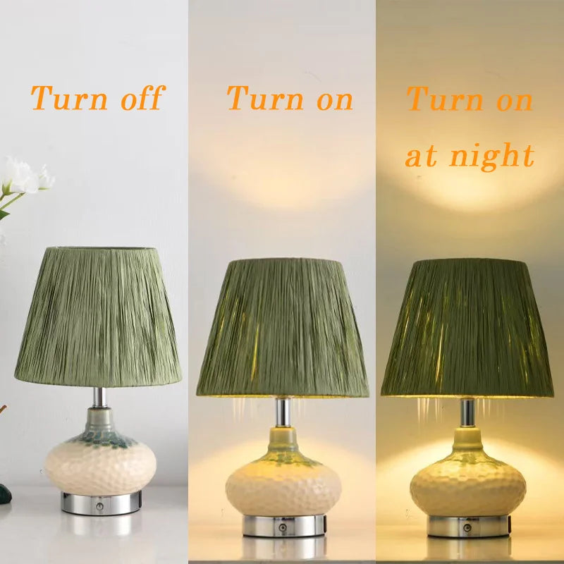 Lampe de chevet terre cuite