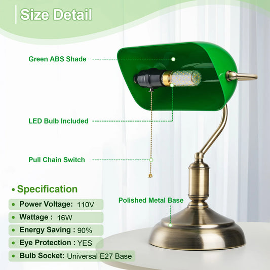 Lampe de chevet verte