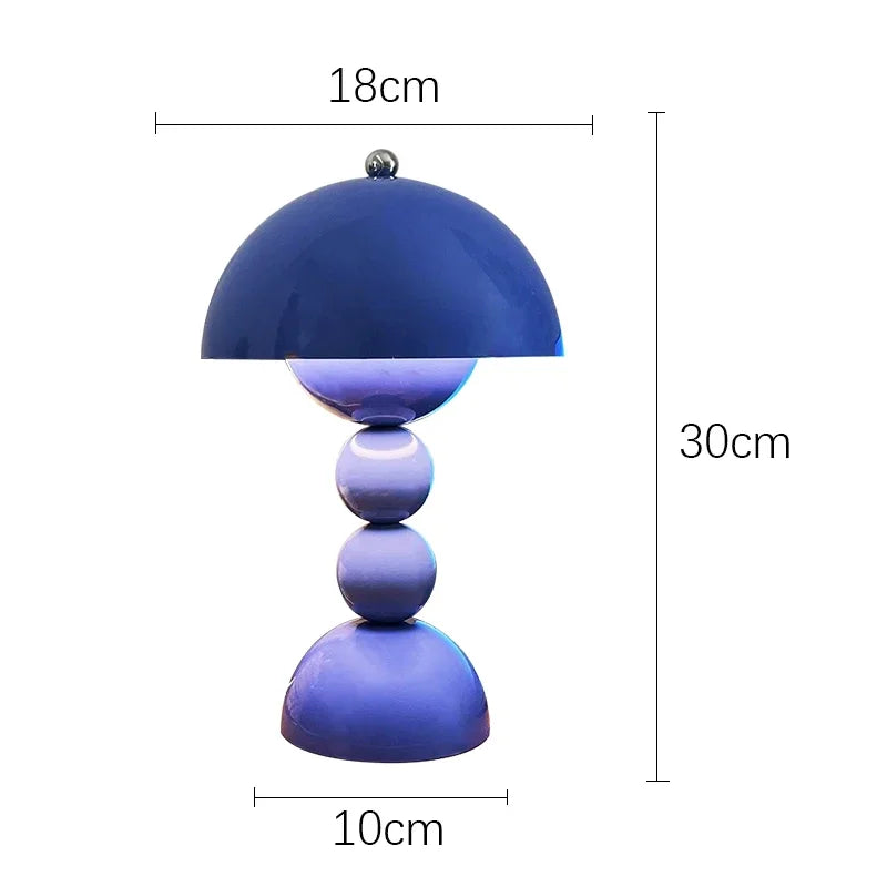 Lampe de chevet bleue
