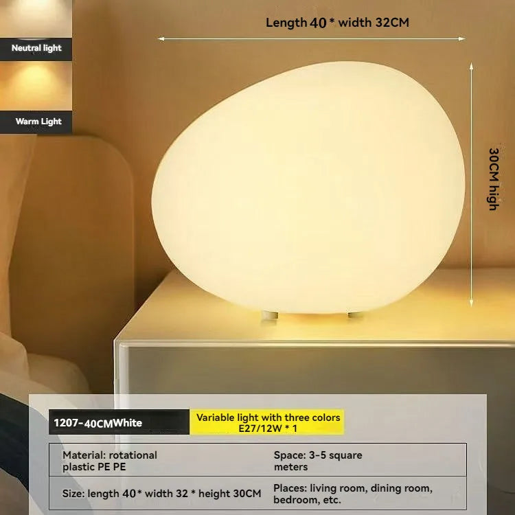 Lampe de chevet en galet