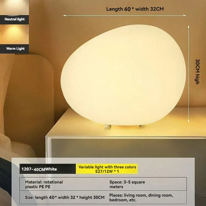 Lampe de chevet en galet