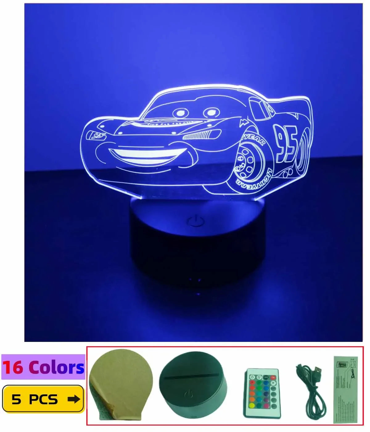 Lampe de chevet Cars