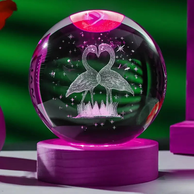 Lampe de chevet flammant rose