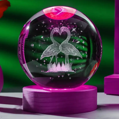 Lampe de chevet flammant rose