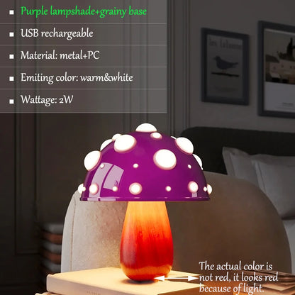 Lampe de chevet champignon