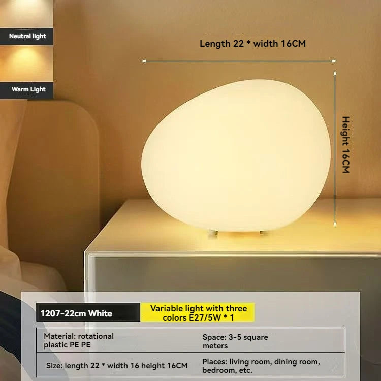 Lampe de chevet en galet