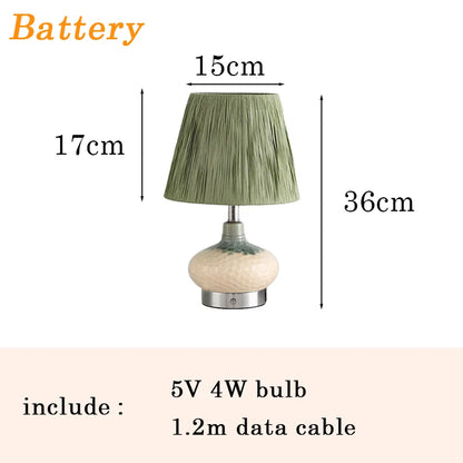 Lampe de chevet terre cuite