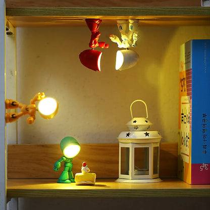 Lampe de chevet mini robot