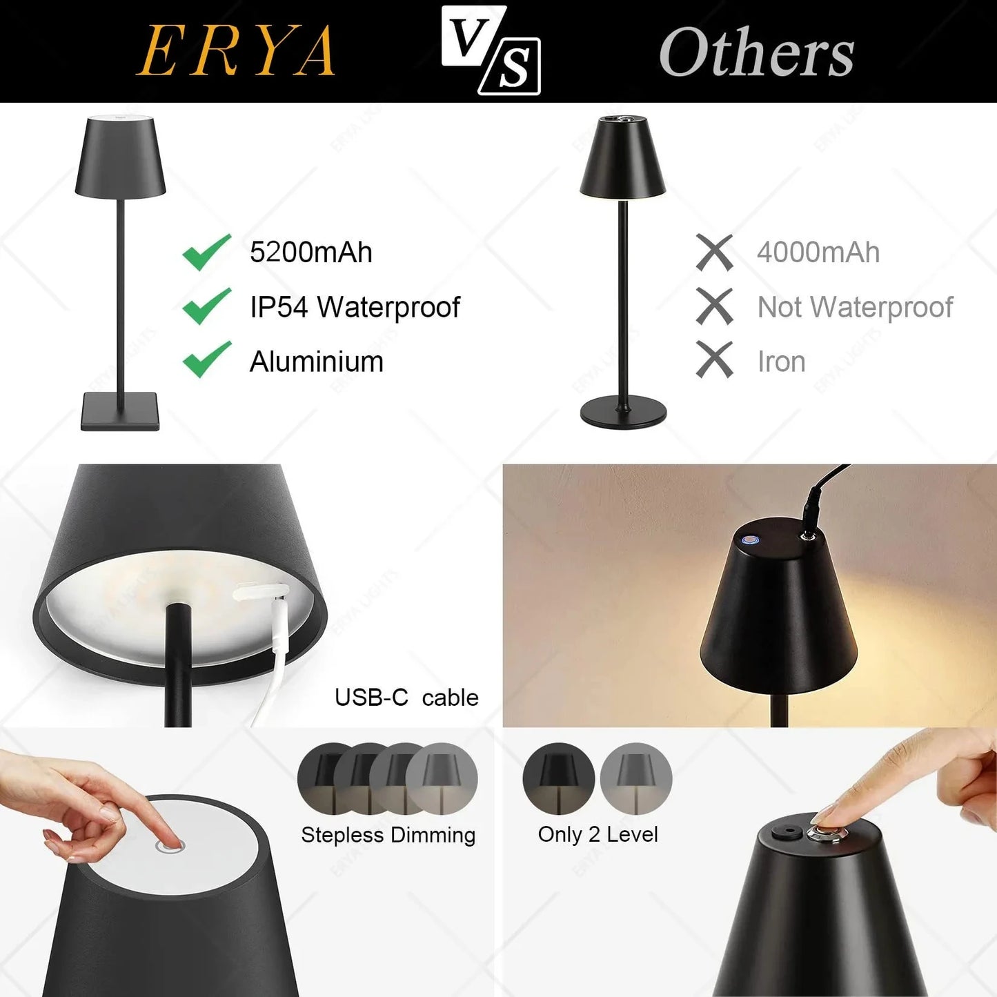 Lampe de chevet sans fil