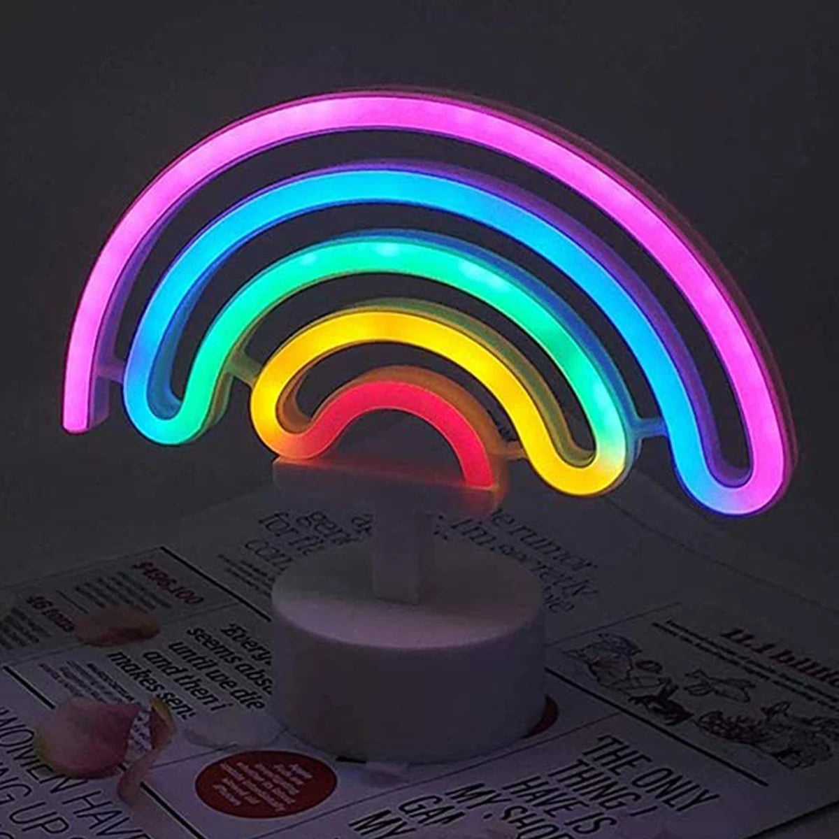 Lampe de chevet arc en ciel