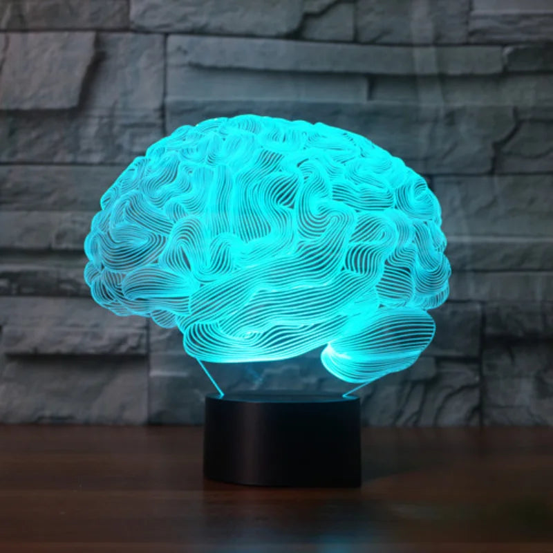 lampe de chevet cerveau socle noir